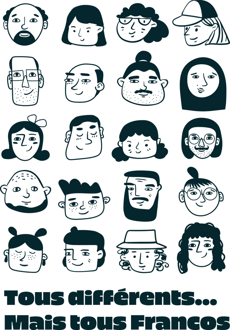 Tous différents – illustration devant