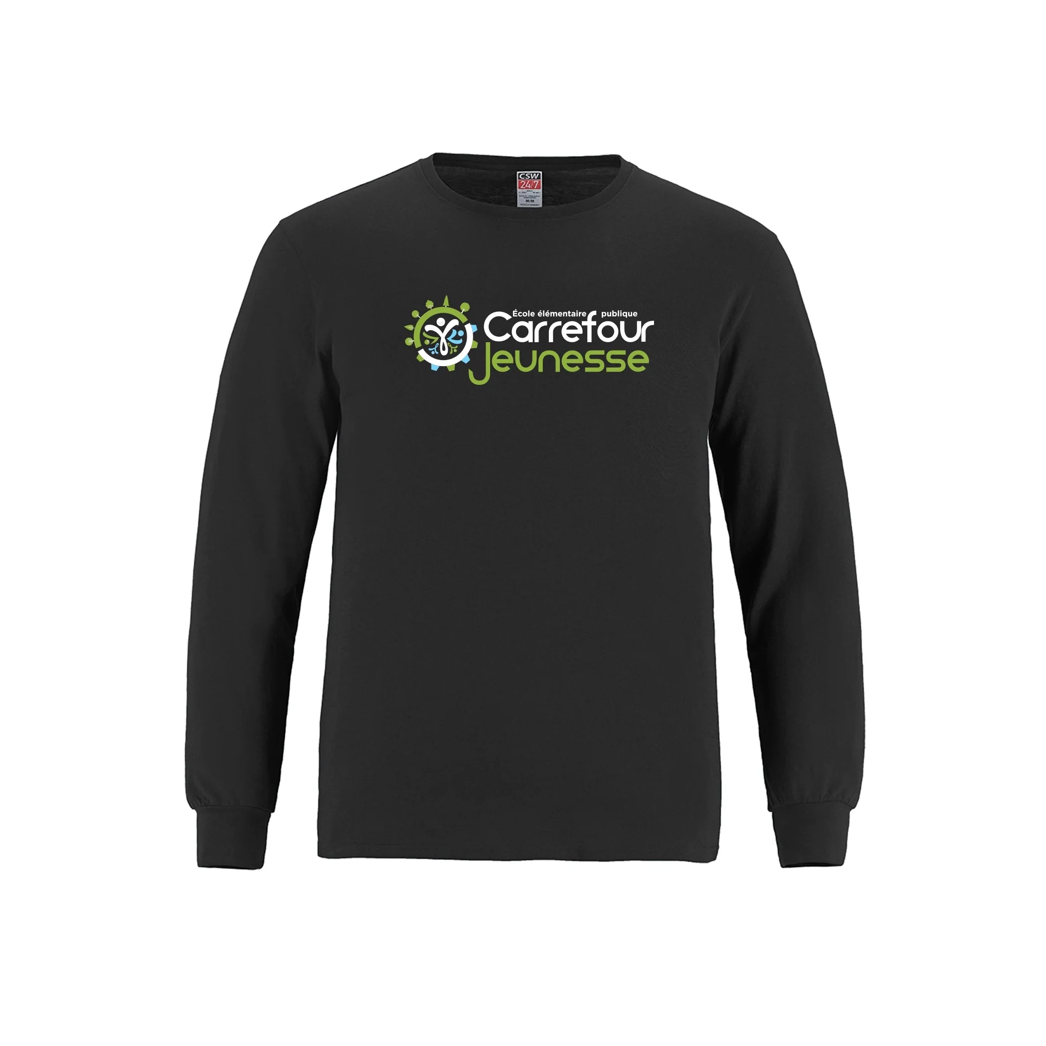 Unisex Ring Spun Combed Cotton Long Sleeve Crewneck