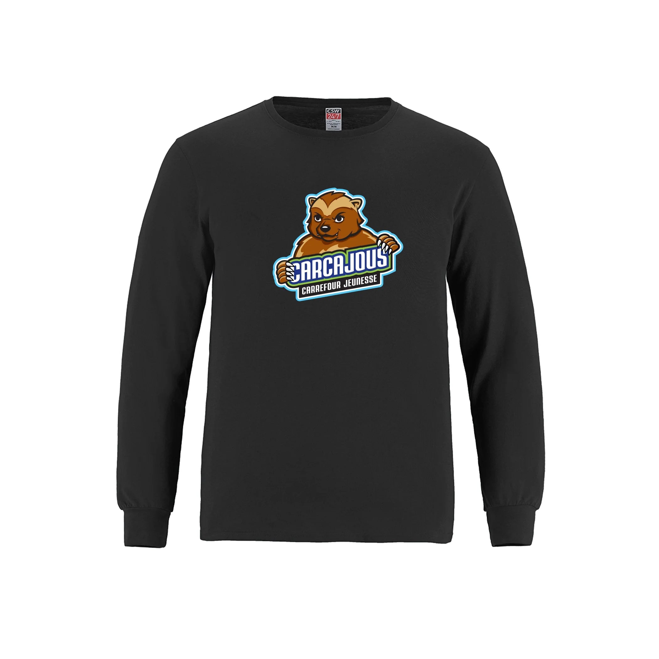Unisex Ring Spun Combed Cotton Long Sleeve Crewneck