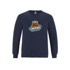 T-shirt à manches longues et col rond en coton peigné filé à l'anneau pour jeunes