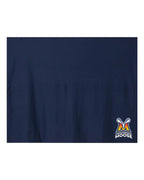 Embroidered Fleece blanket with carry strap