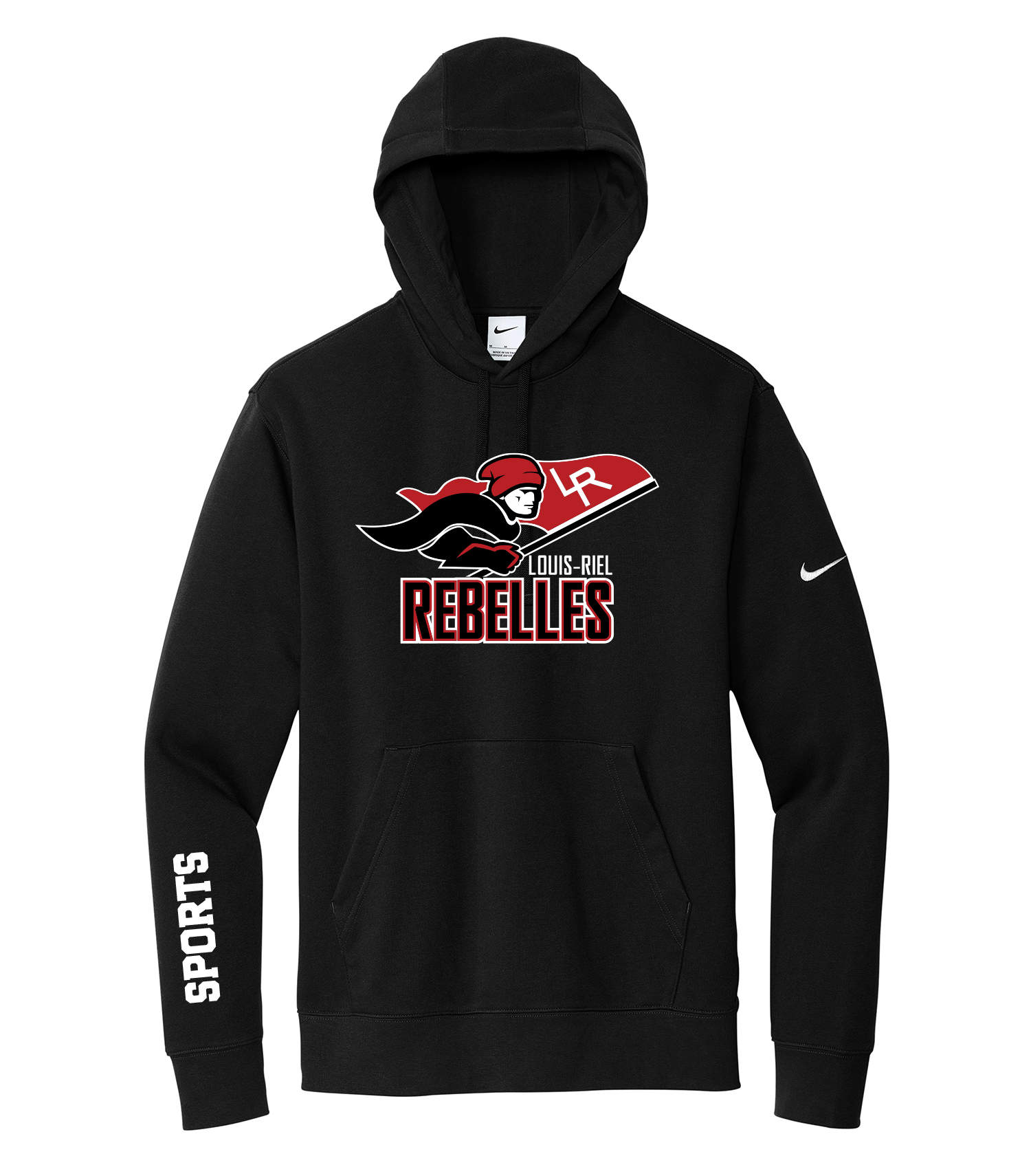 NIKE CLUB FLEECE SLEEVE SWOOSH PULLOVER HOODIE