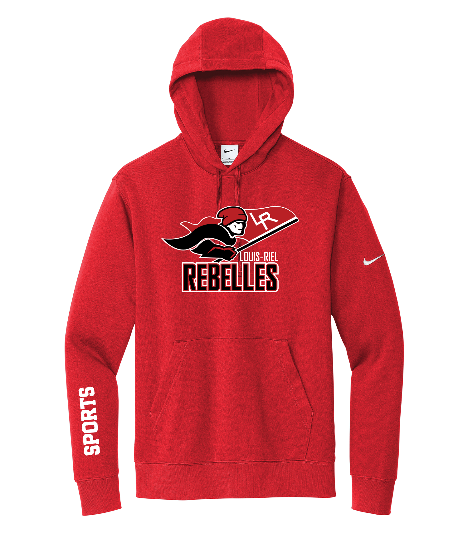 NIKE CLUB FLEECE SLEEVE SWOOSH PULLOVER HOODIE