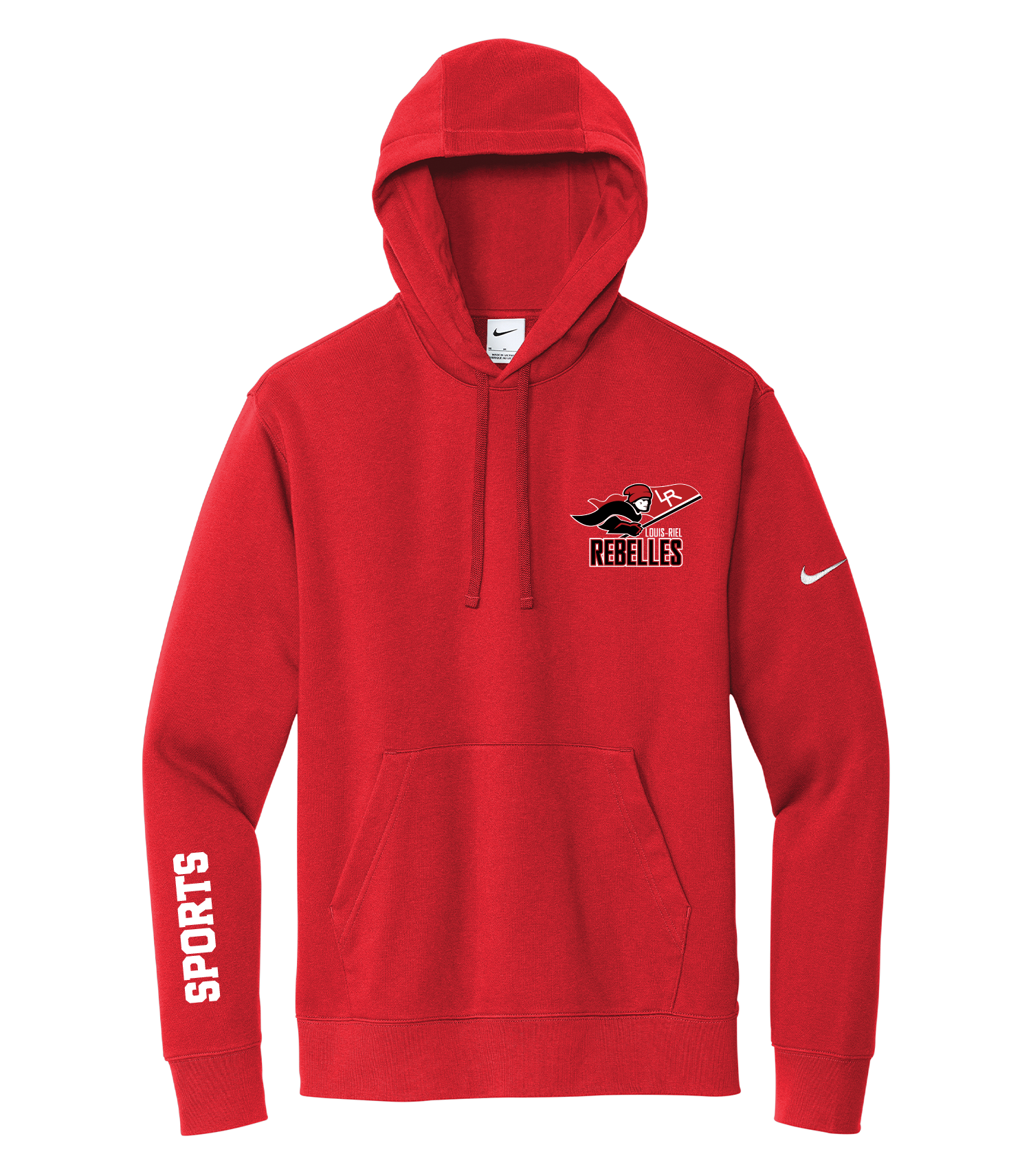 NIKE CLUB FLEECE SLEEVE SWOOSH PULLOVER HOODIE