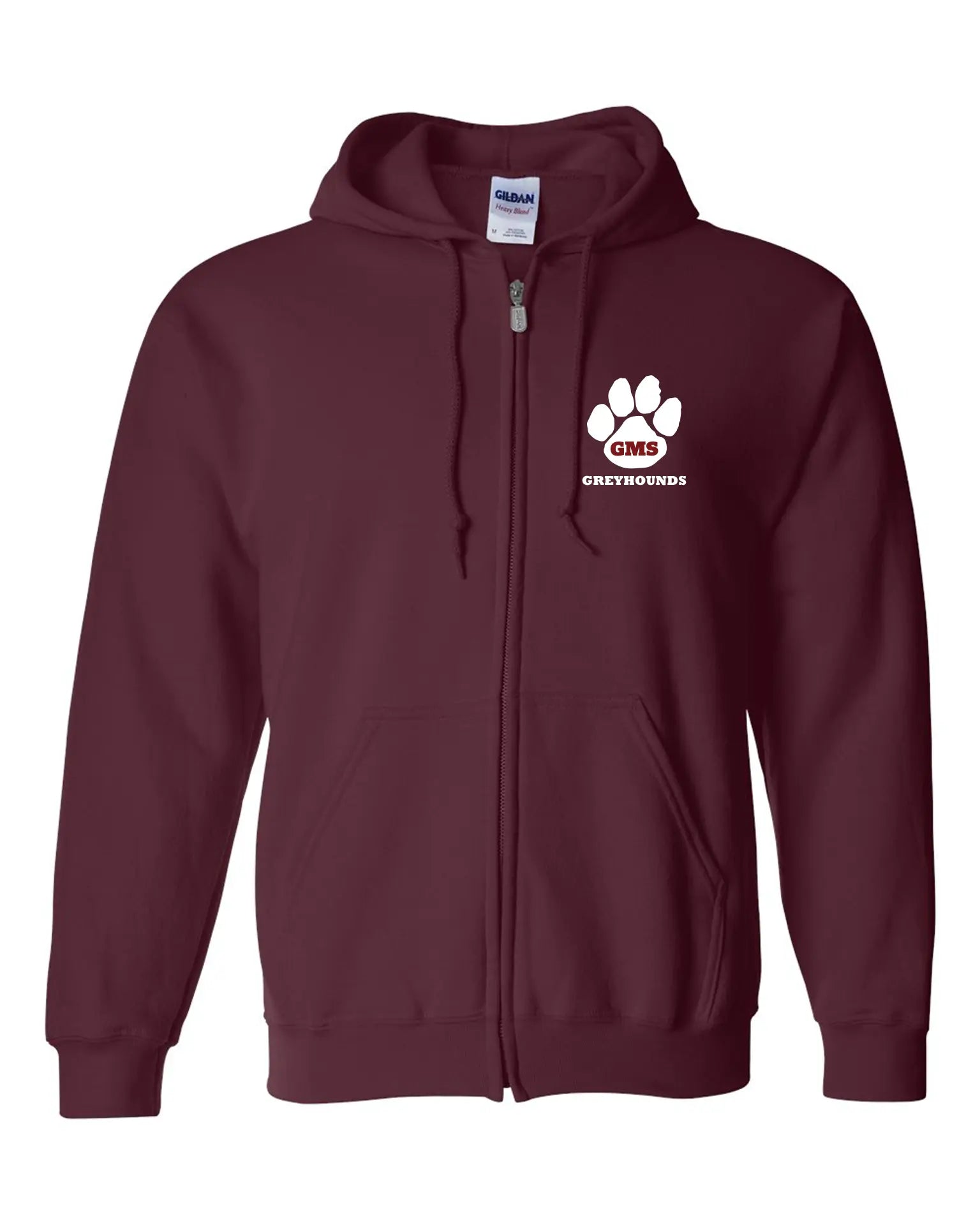 UNISEX FLEECE FULL ZIP HOODED SWEATSHIRT - PAW