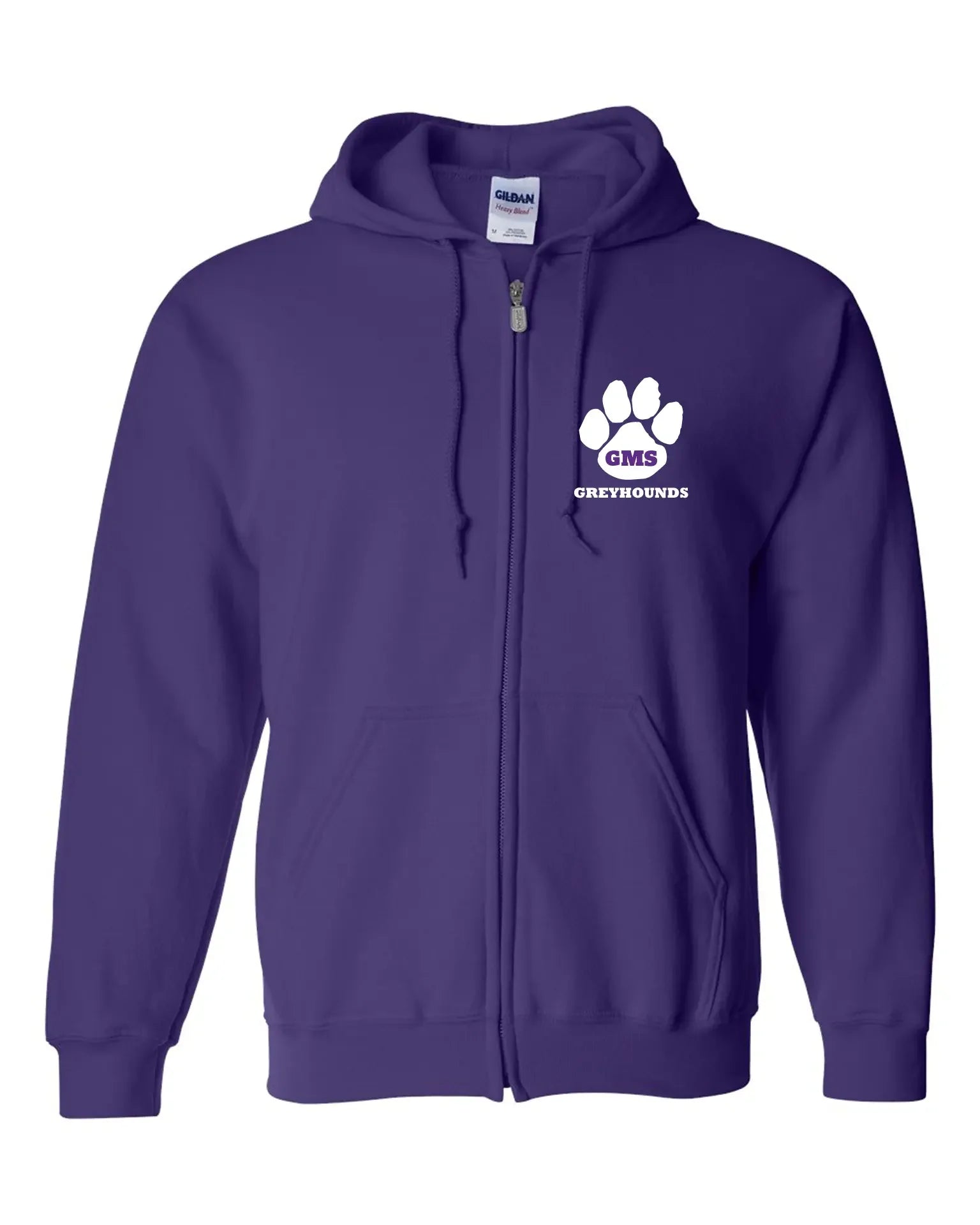 UNISEX FLEECE FULL ZIP HOODED SWEATSHIRT - PAW