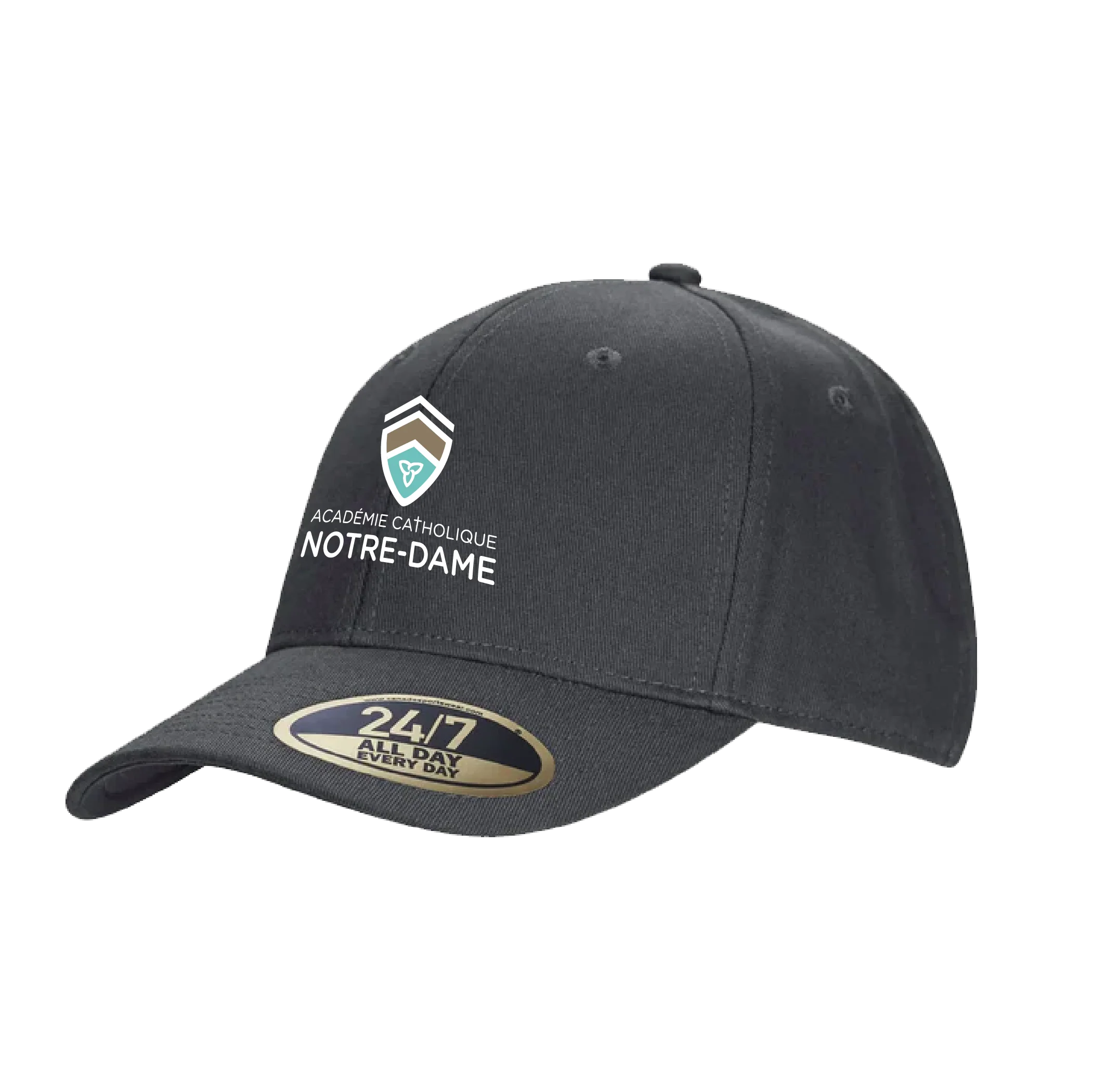 Casquette jeune à fermeture pression en sergé de coton