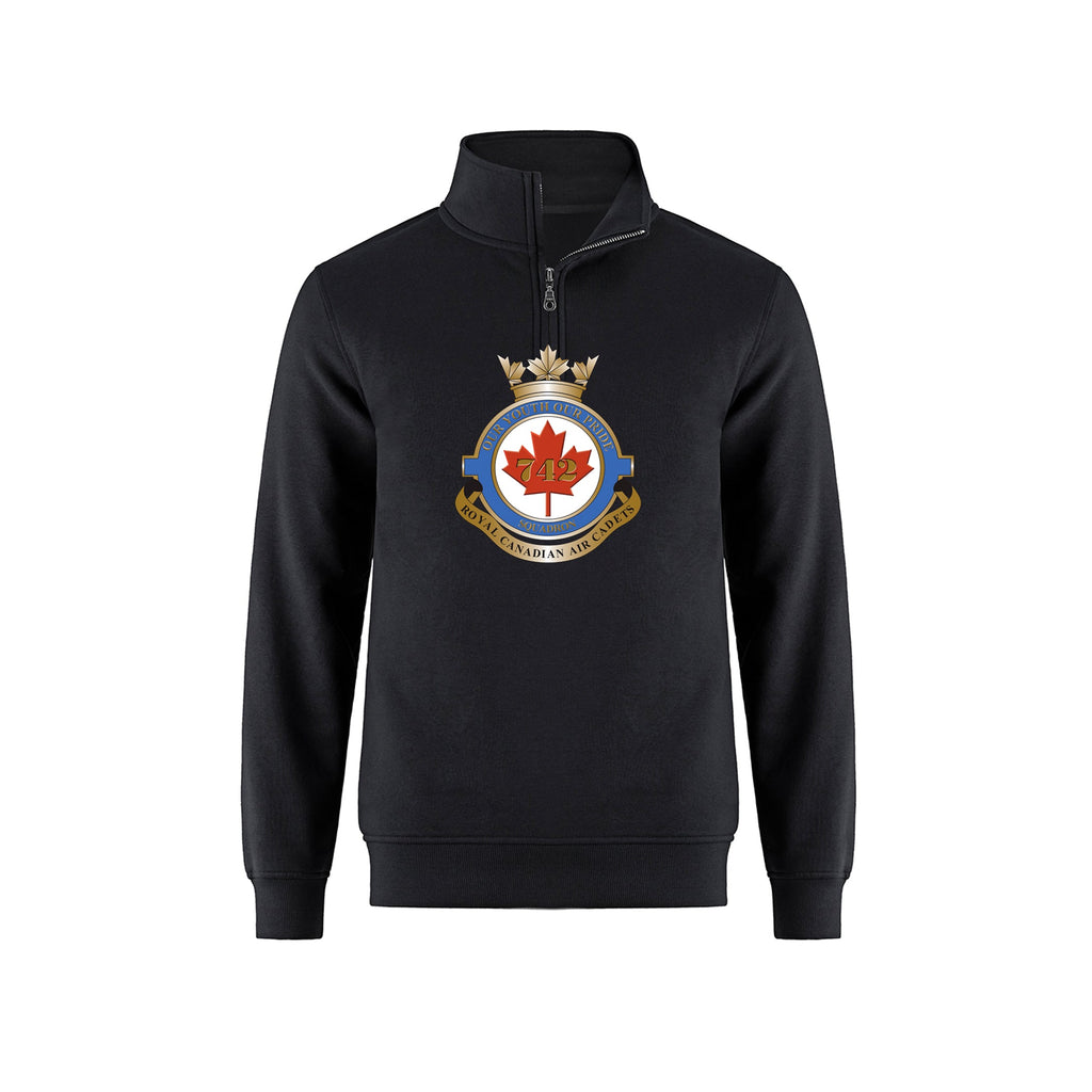 Sweat-shirt à fermeture éclair 1/4 pour adulte