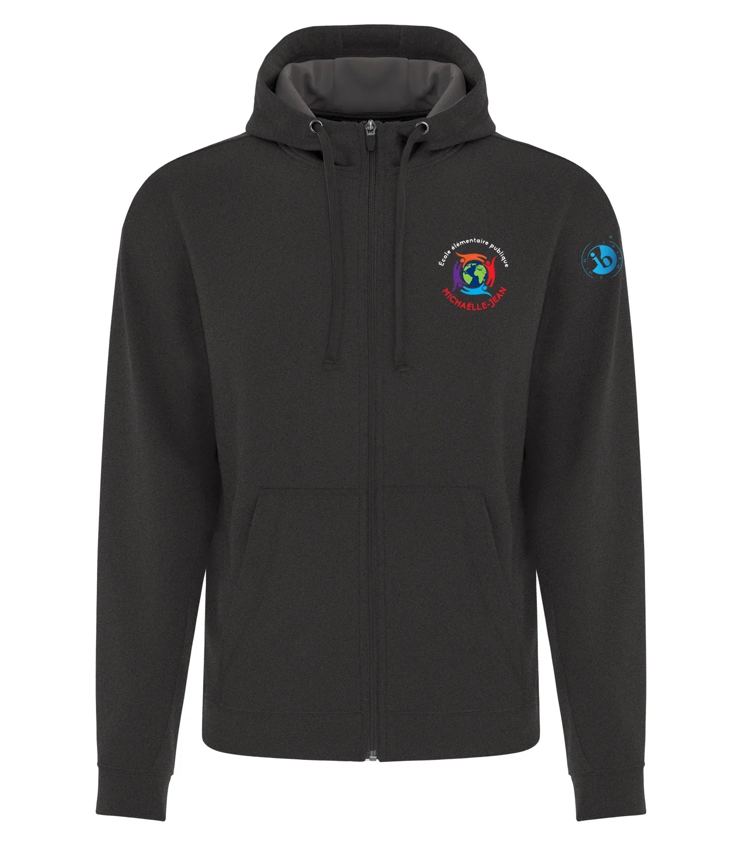 POLYFLEECE FULL ZIP HOODED SWEATSHIRT