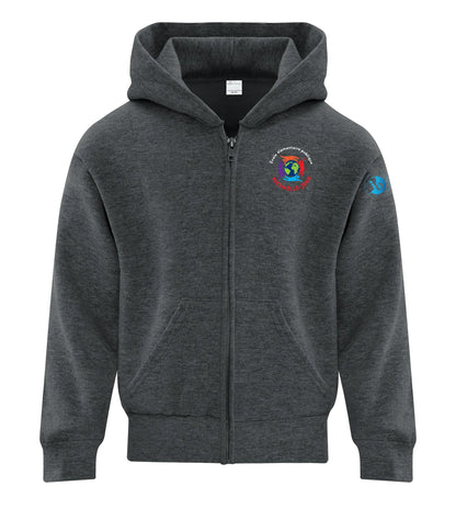 MJE - Sweat-shirt à capuche pour jeunes en molleton ATC Everyday avec fermeture éclair complète