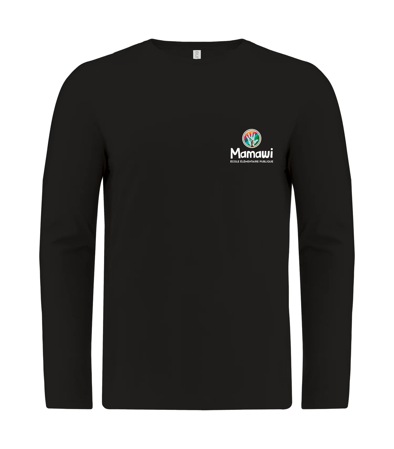 T-SHIRT À MANCHES LONGUES PEIGNÉ ET FILÉ À L'ANNEAUX