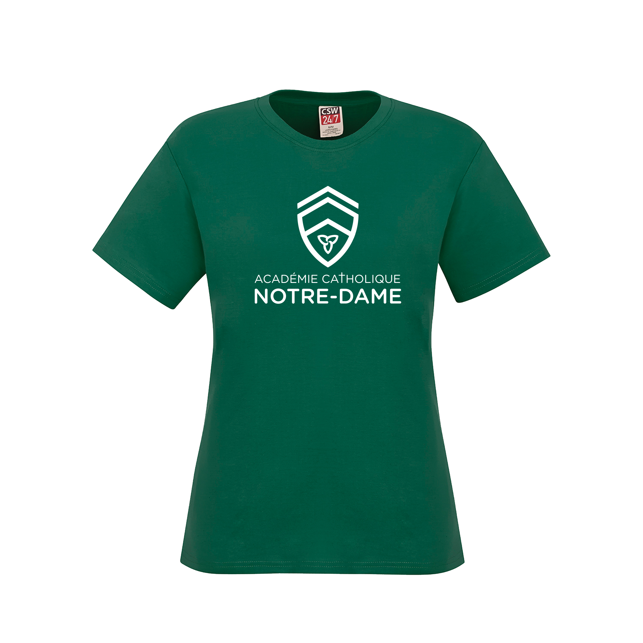 T-shirt femme en coton filé à l'anneau, coloris variés