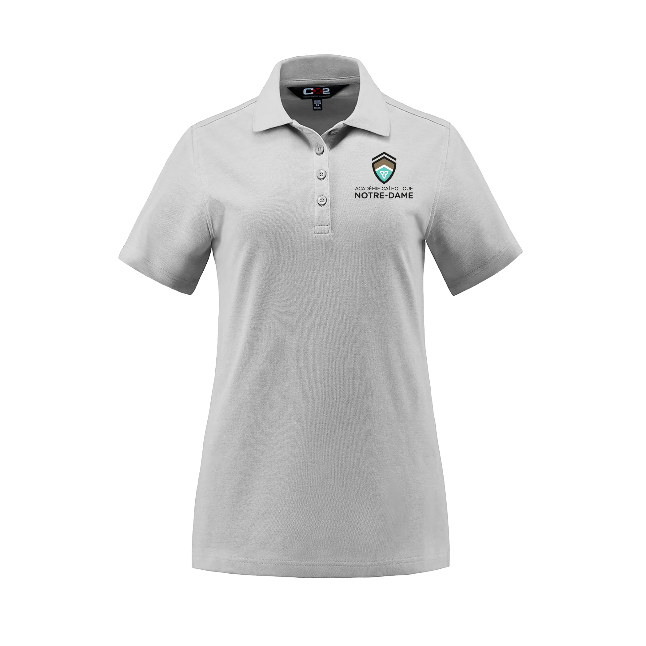 Polo piqué en coton/polyester/élasthanne pour femme