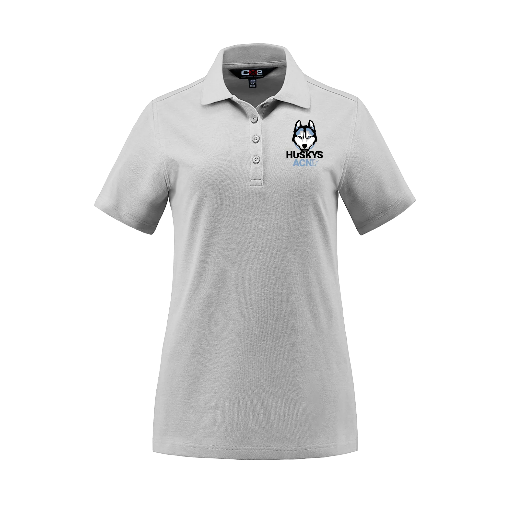 Polo piqué en coton/polyester/élasthanne pour femme
