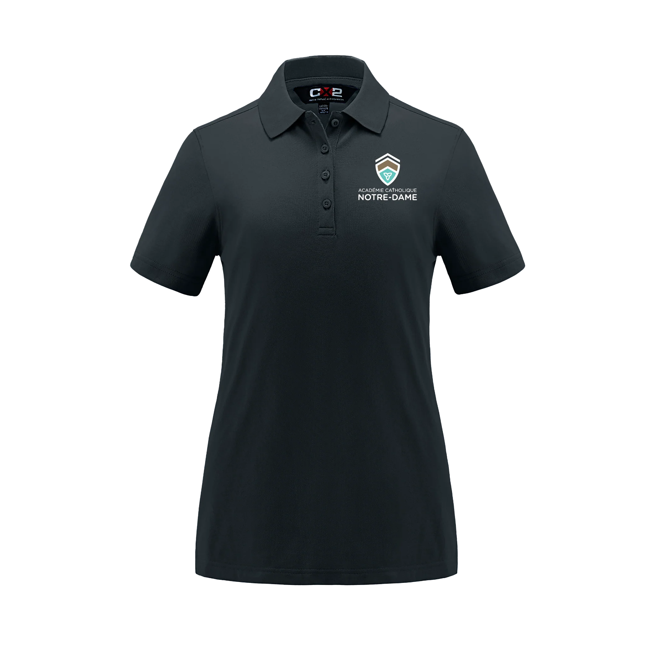 Polo piqué en coton/polyester/élasthanne pour femme