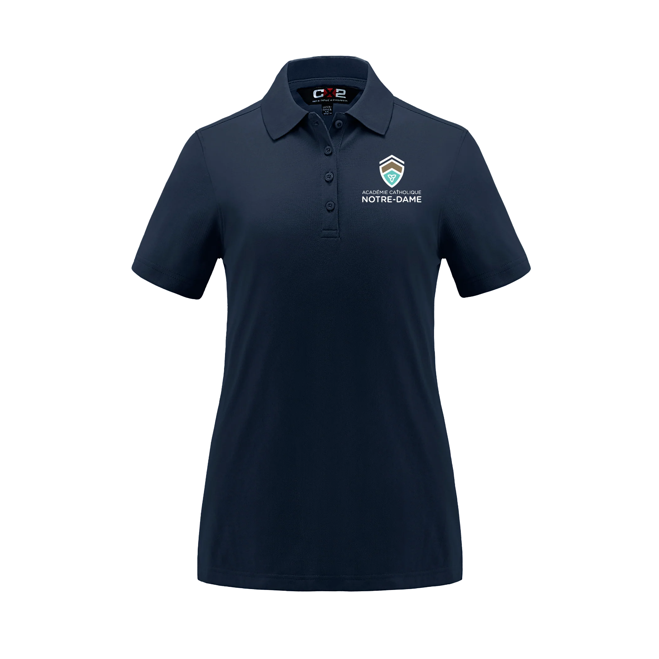 Polo piqué en coton/polyester/élasthanne pour femme