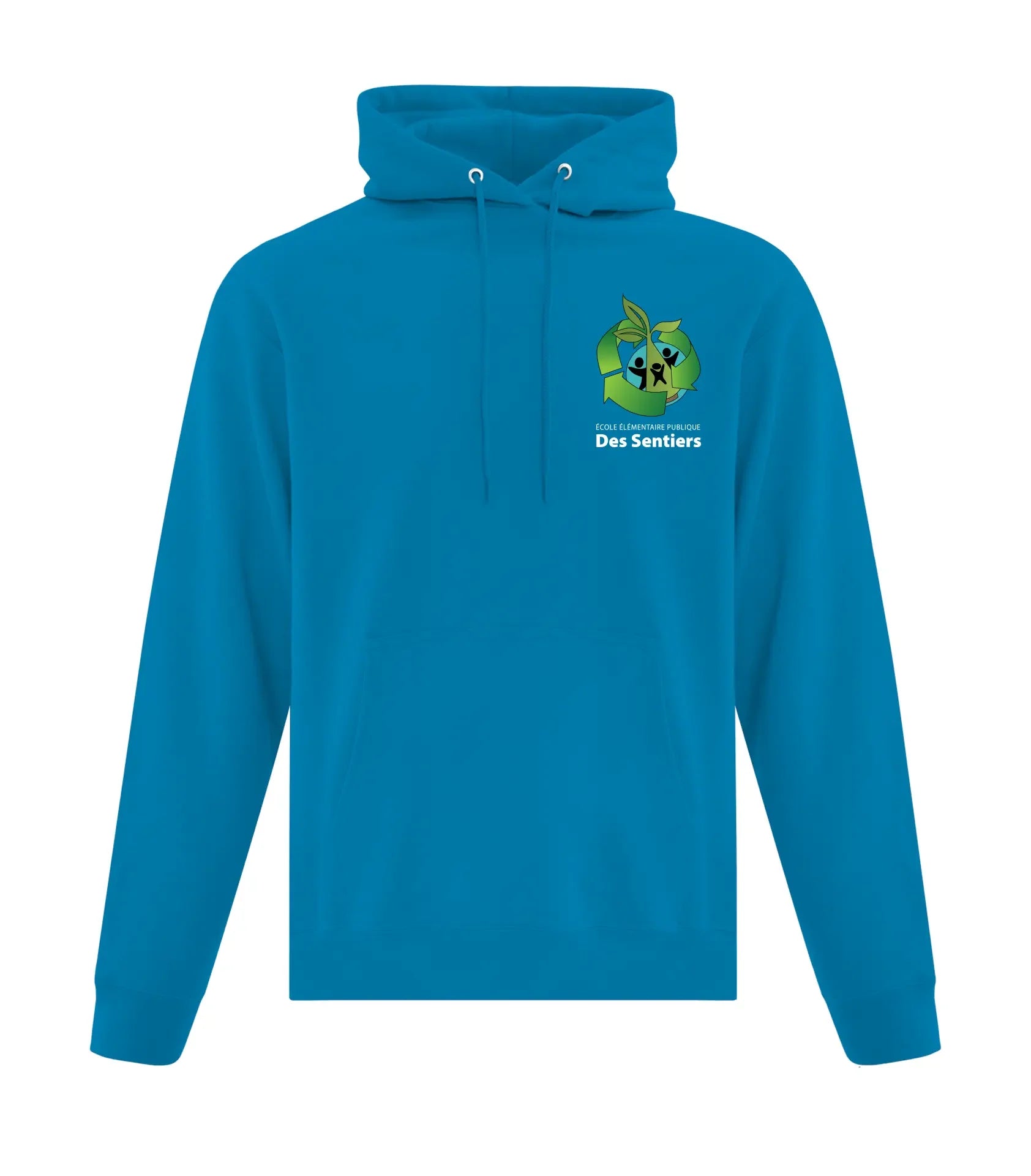 FLEECE YOUTH HOODED SWEATSHIRT - LEFT CHEST LOGO