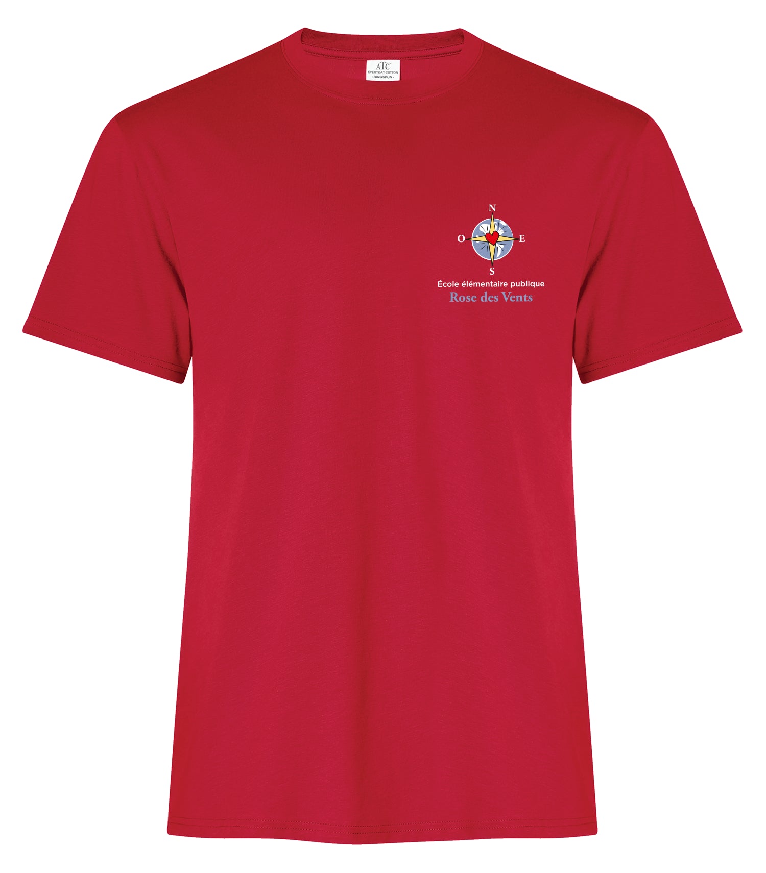 T-shirt unisexe en coton filé à l&