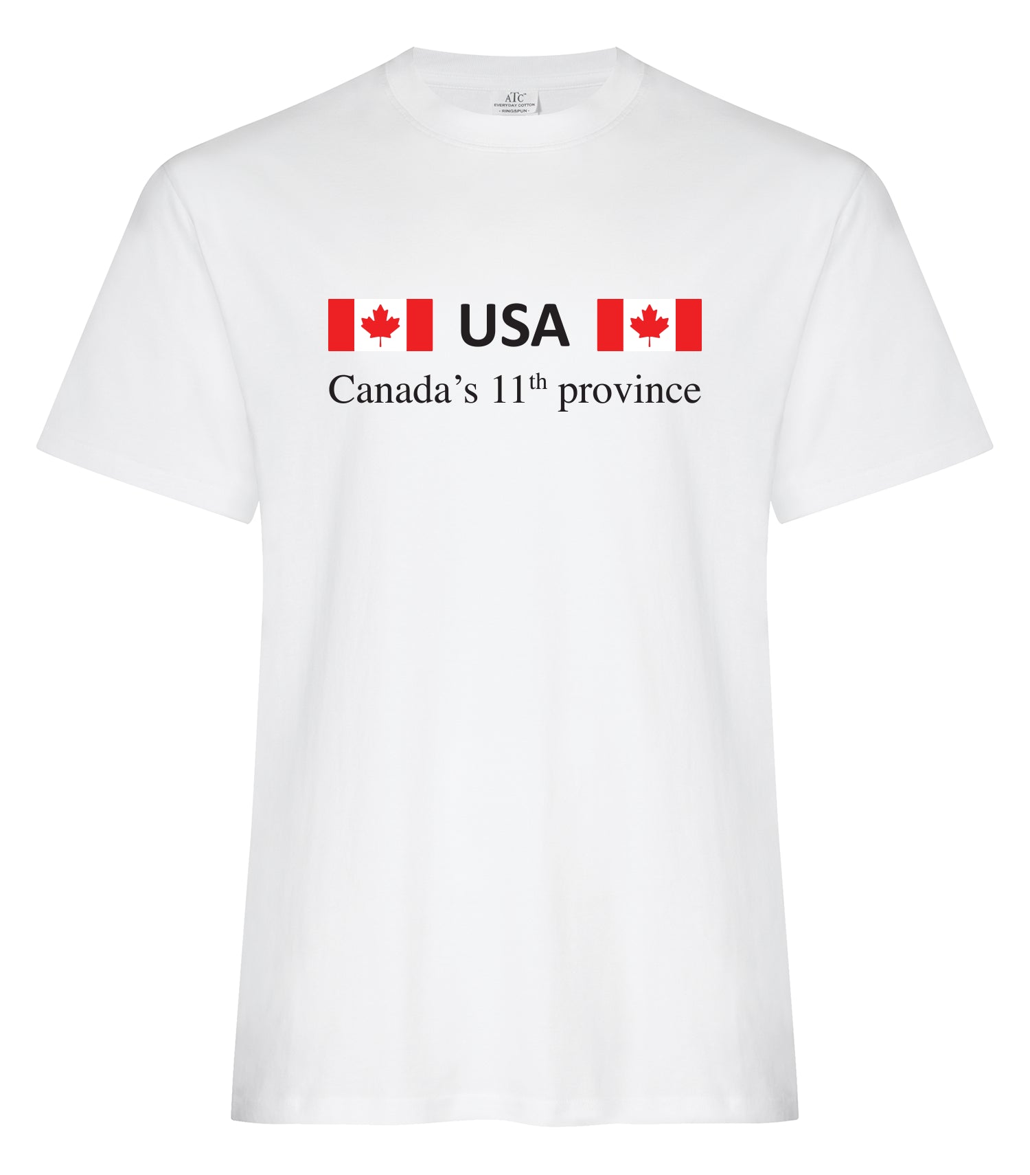 Unisex Ring Spun Cotton T-shirt | USA: Canada’s 11th Province Collection