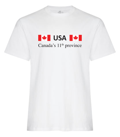 Unisex Ring Spun Cotton T-shirt | USA: Canada’s 11th Province Collection