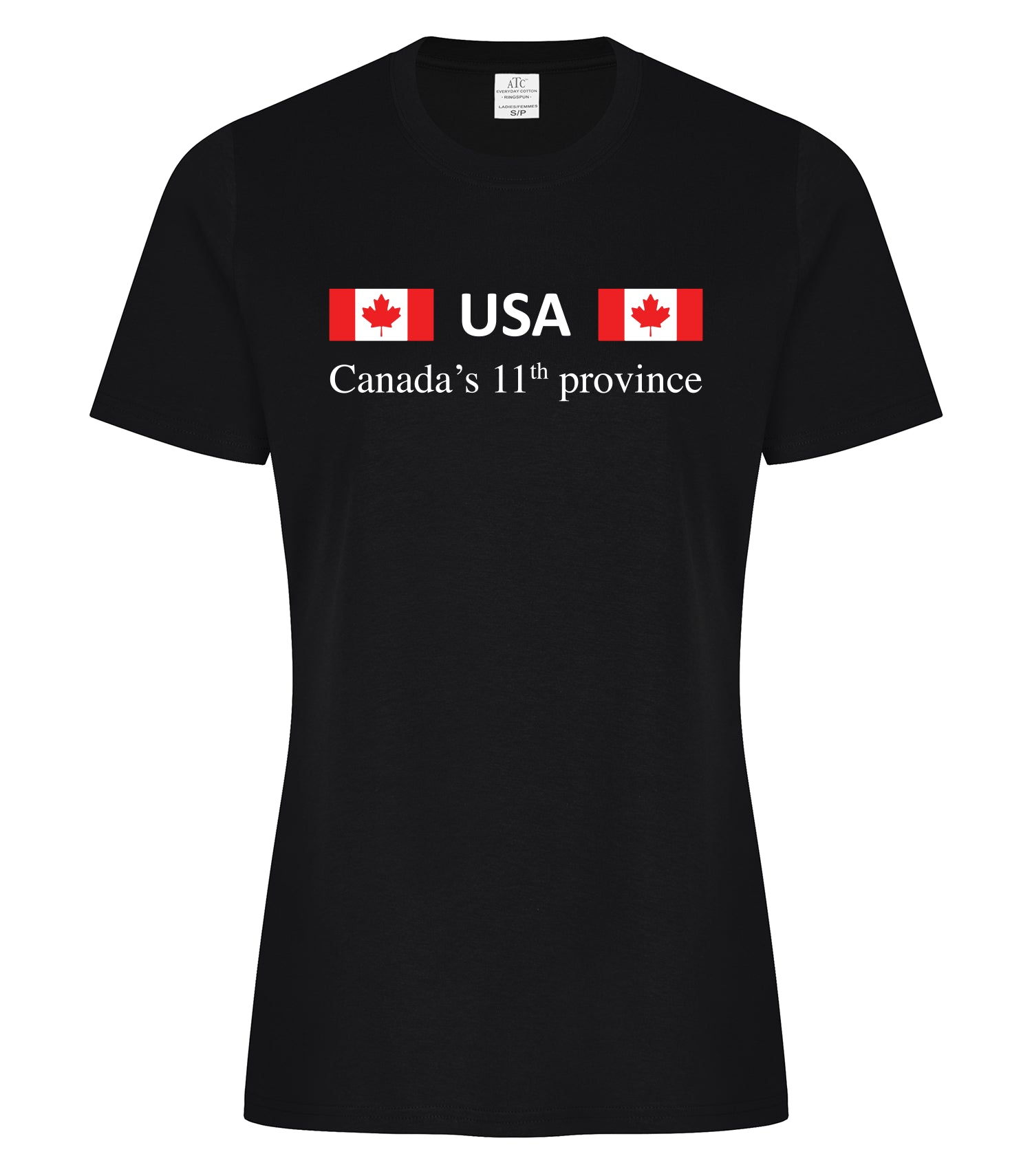 Unisex Ring Spun Cotton T-shirt | USA: Canada’s 11th Province Collection