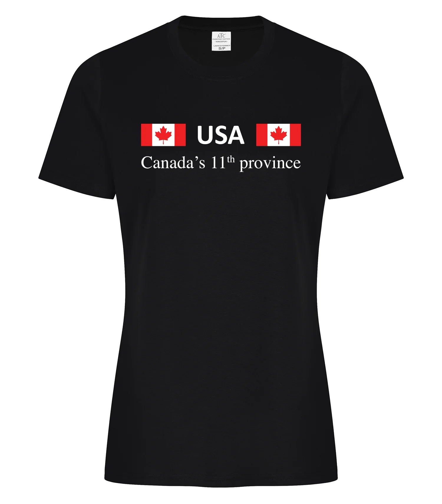 Unisex Ring Spun Cotton T-shirt | USA: Canada’s 11th Province Collection