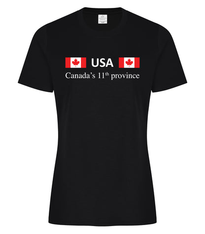 Unisex Ring Spun Cotton T-shirt | USA: Canada’s 11th Province Collection