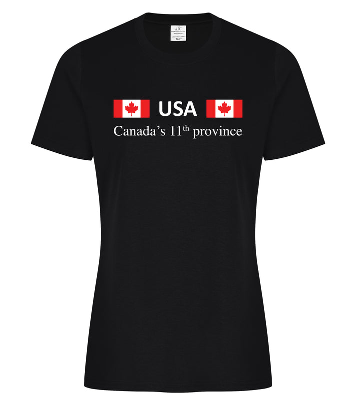 Unisex Ring Spun Cotton T-shirt | USA: Canada’s 11th Province Collection