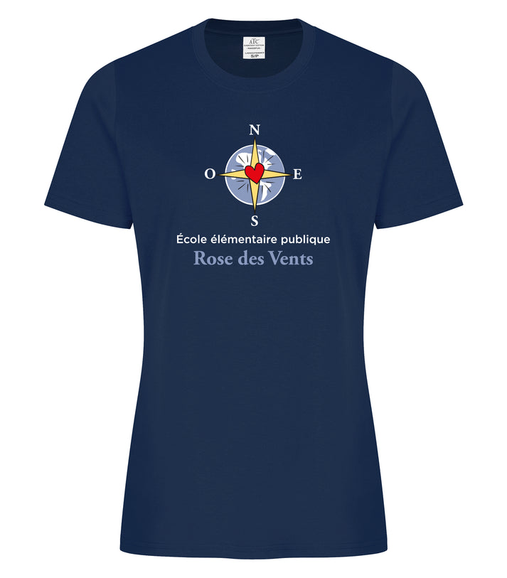 T-shirt en coton filé à l'anneau pour femme