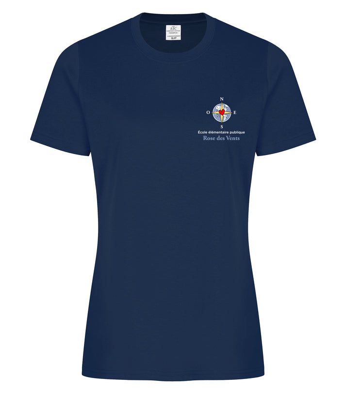 T-shirt en coton filé à l'anneau pour femme
