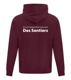 SWEAT À CAPUCHE EN POLAIRE - LOGO FENDU DEVANT/ARRIÈRE