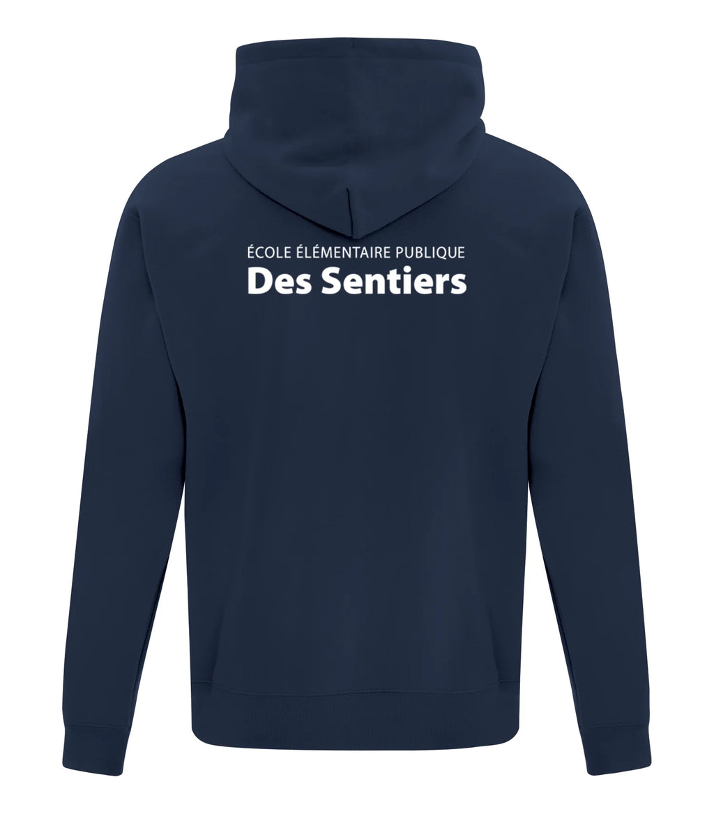 FLEECE YOUTH HOODED SWEATSHIRT - SPLIT FRONT/BACK LOGO