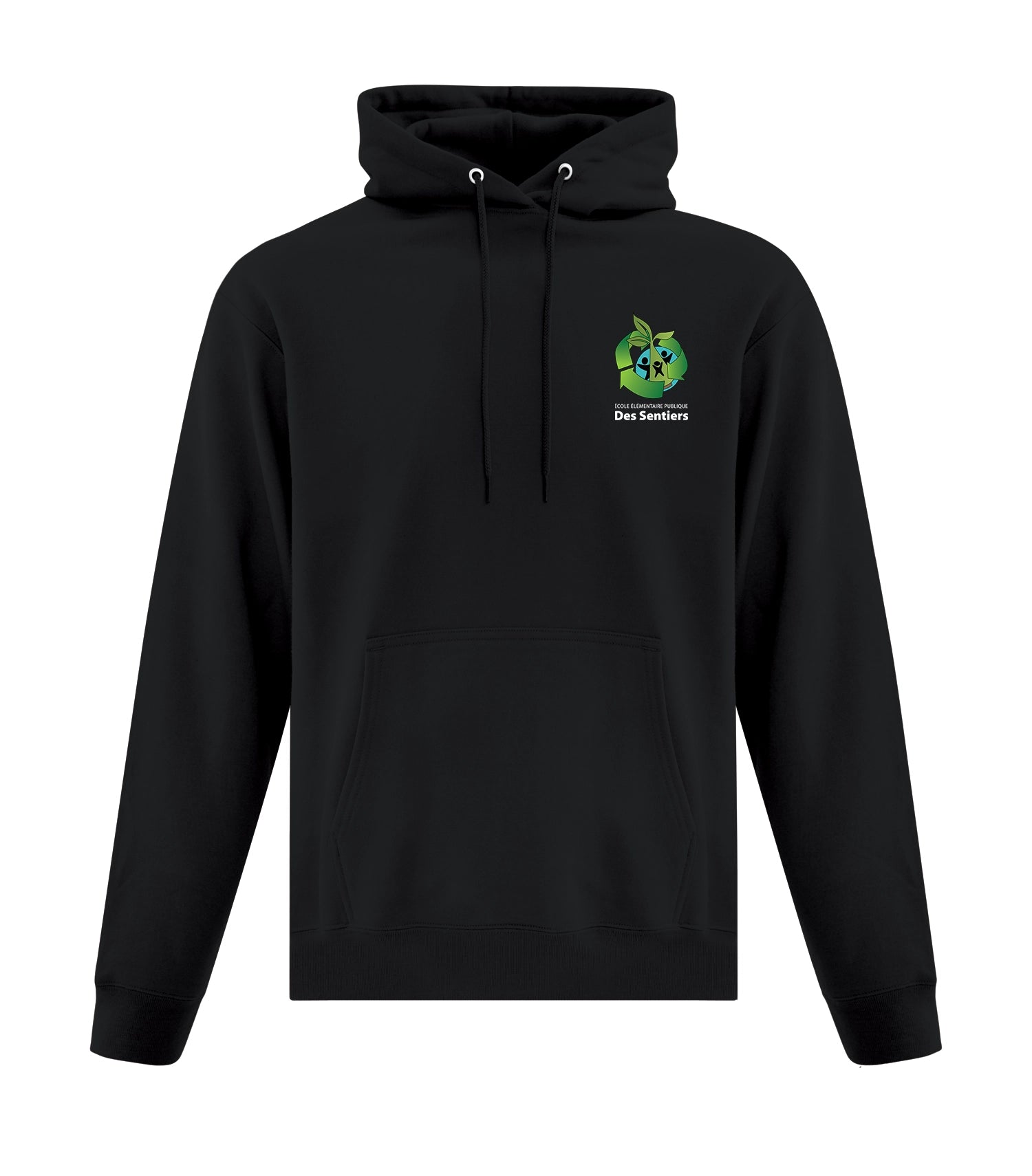 FLEECE HOODED SWEATSHIRT - LEFT CHEST LOGO