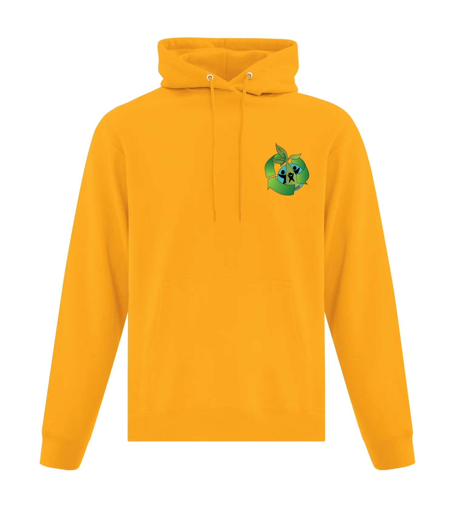 FLEECE HOODED SWEATSHIRT - SPLIT FRONT/BACK LOGO