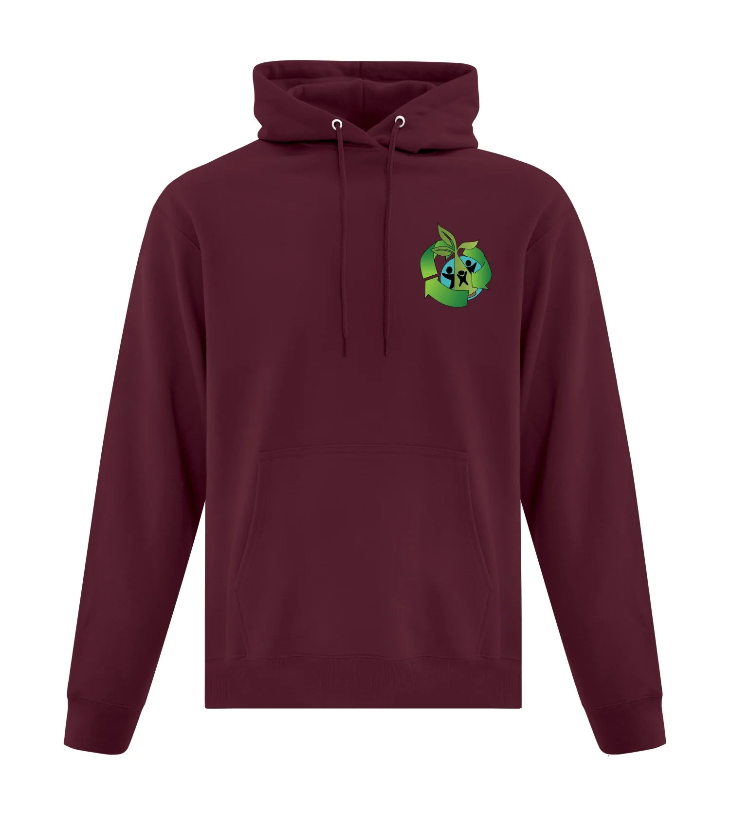 FLEECE YOUTH HOODED SWEATSHIRT - SPLIT FRONT/BACK LOGO
