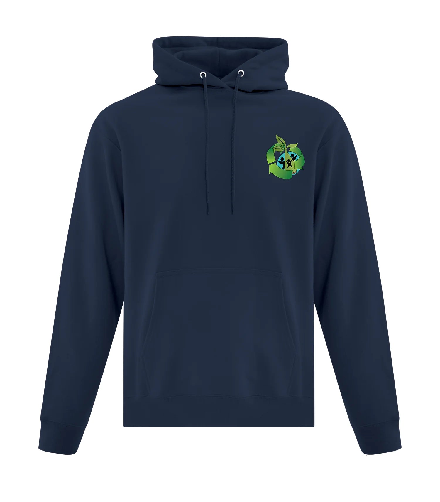 FLEECE HOODED SWEATSHIRT - SPLIT FRONT/BACK LOGO