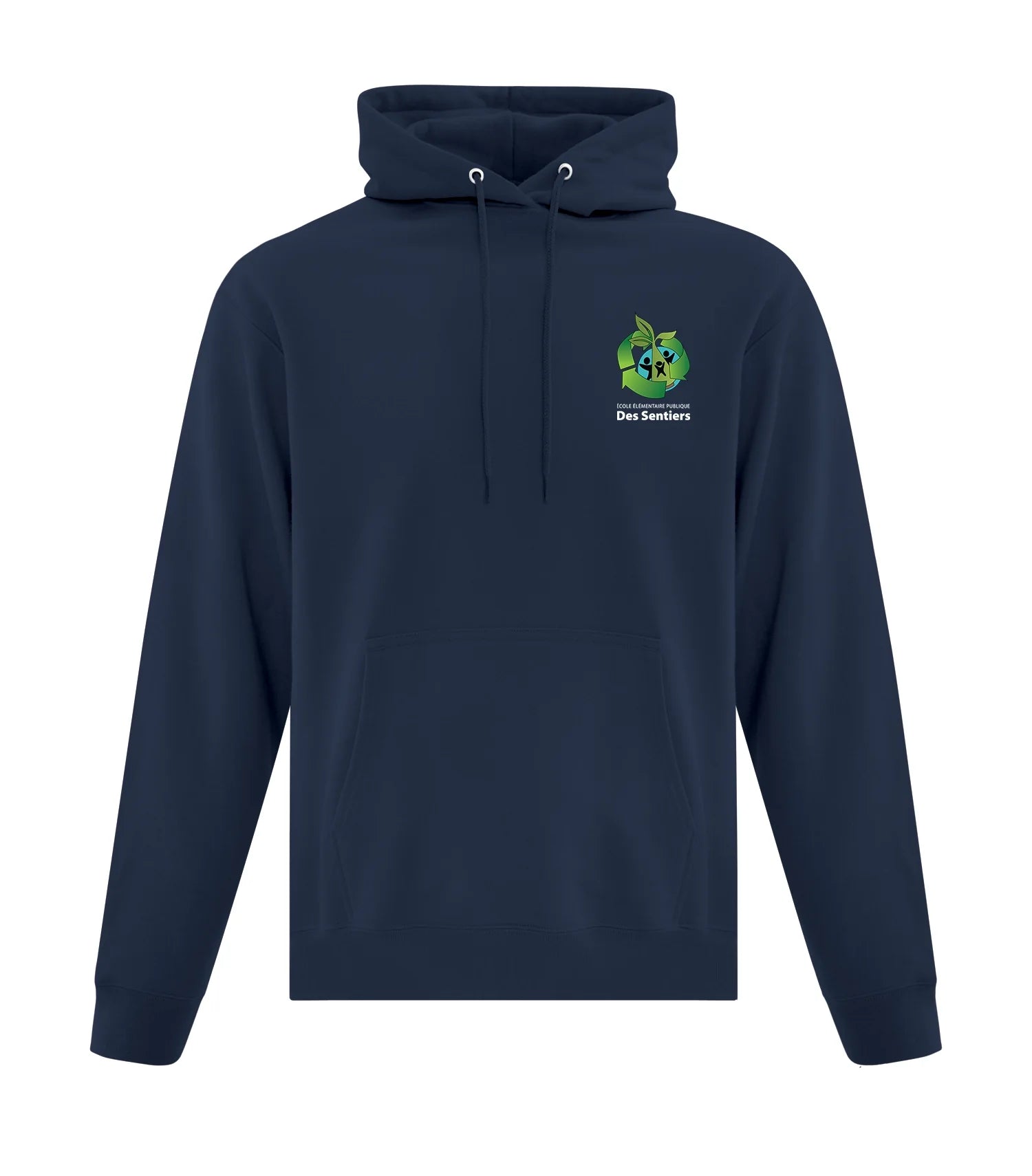 FLEECE HOODED SWEATSHIRT - LEFT CHEST LOGO