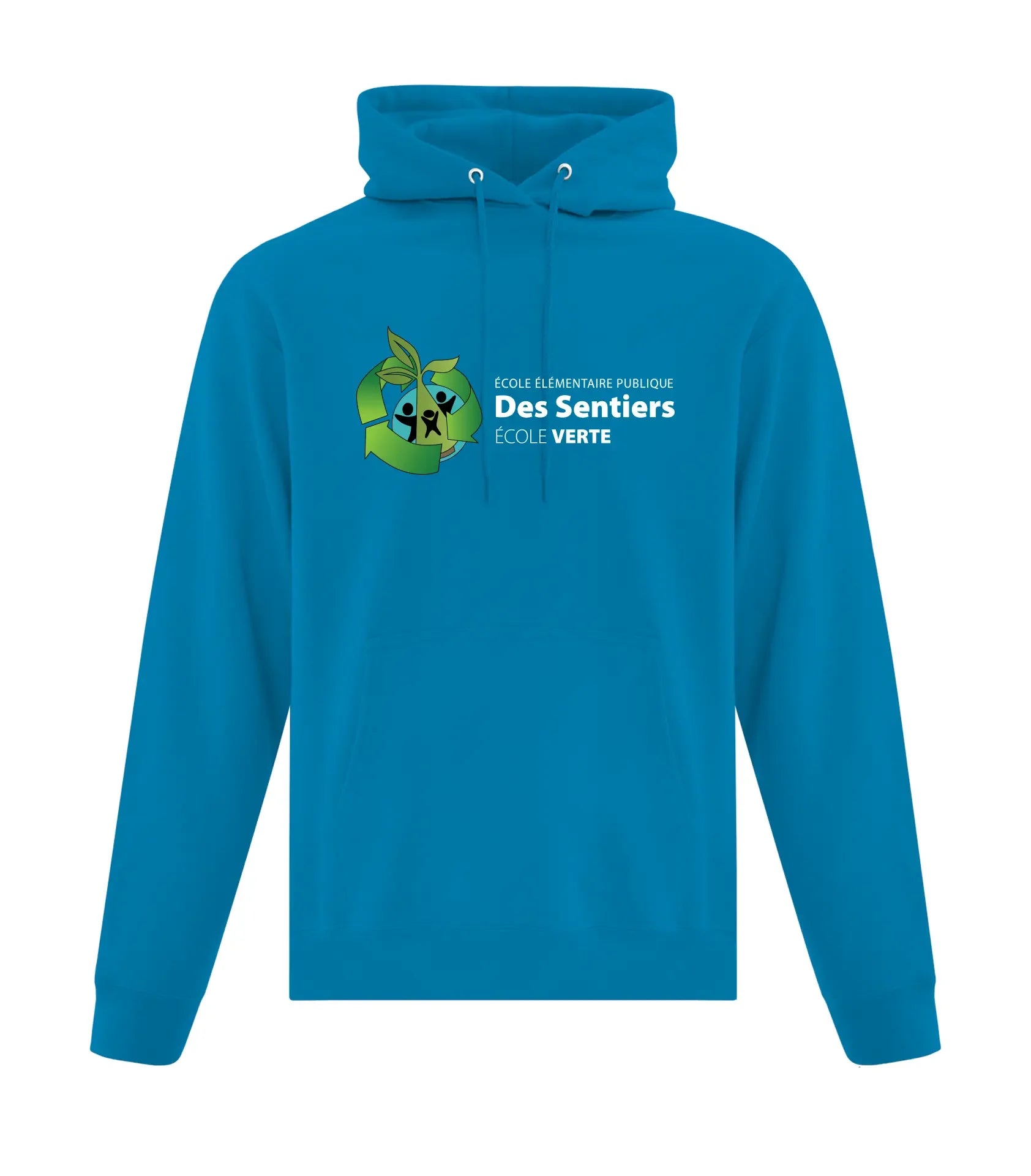 FLEECE HOODED SWEATSHIRT - ACROSS CHEST LOGO