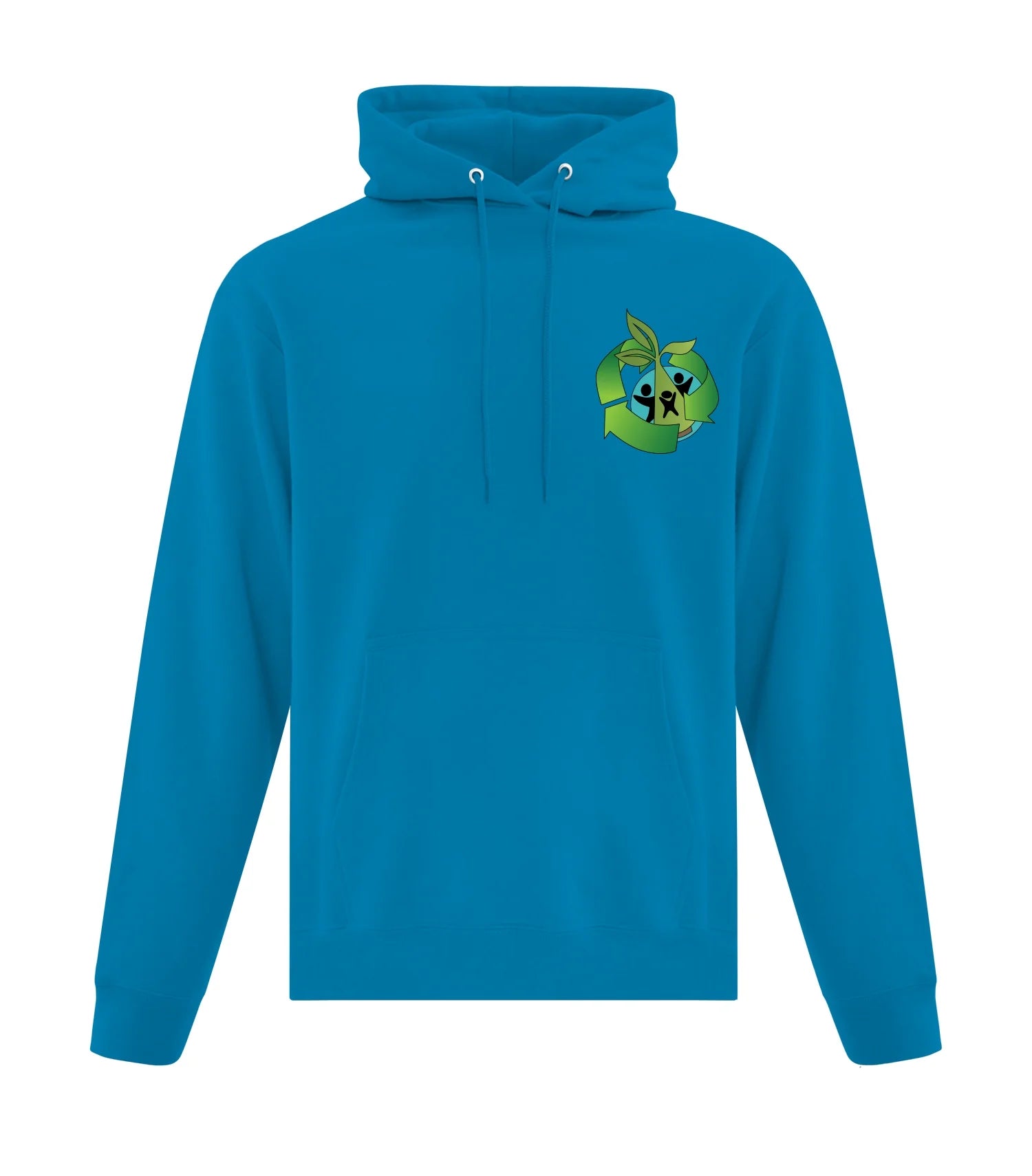 FLEECE YOUTH HOODED SWEATSHIRT - SPLIT FRONT/BACK LOGO