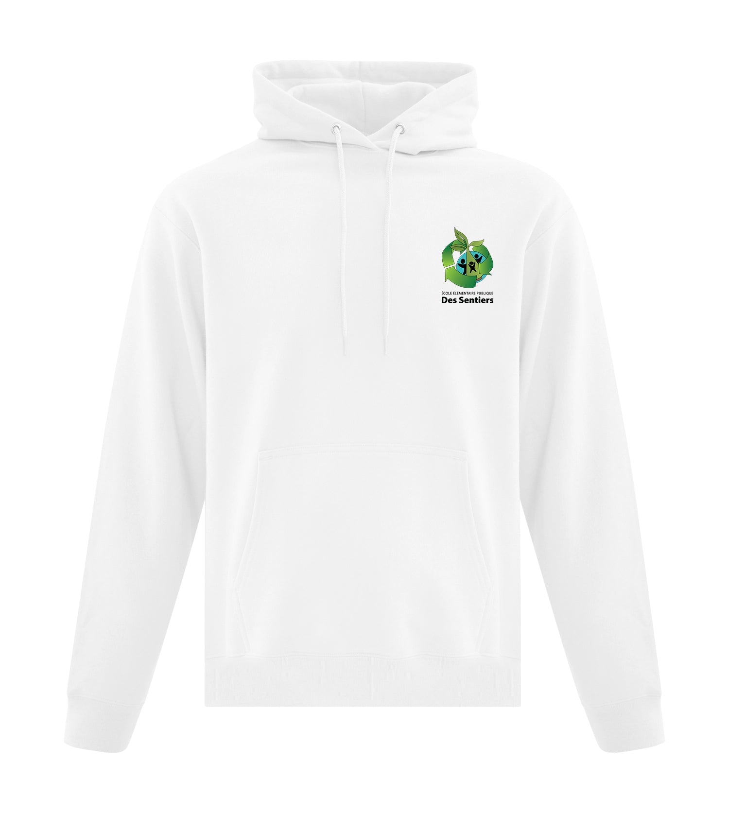 FLEECE HOODED SWEATSHIRT - LEFT CHEST LOGO