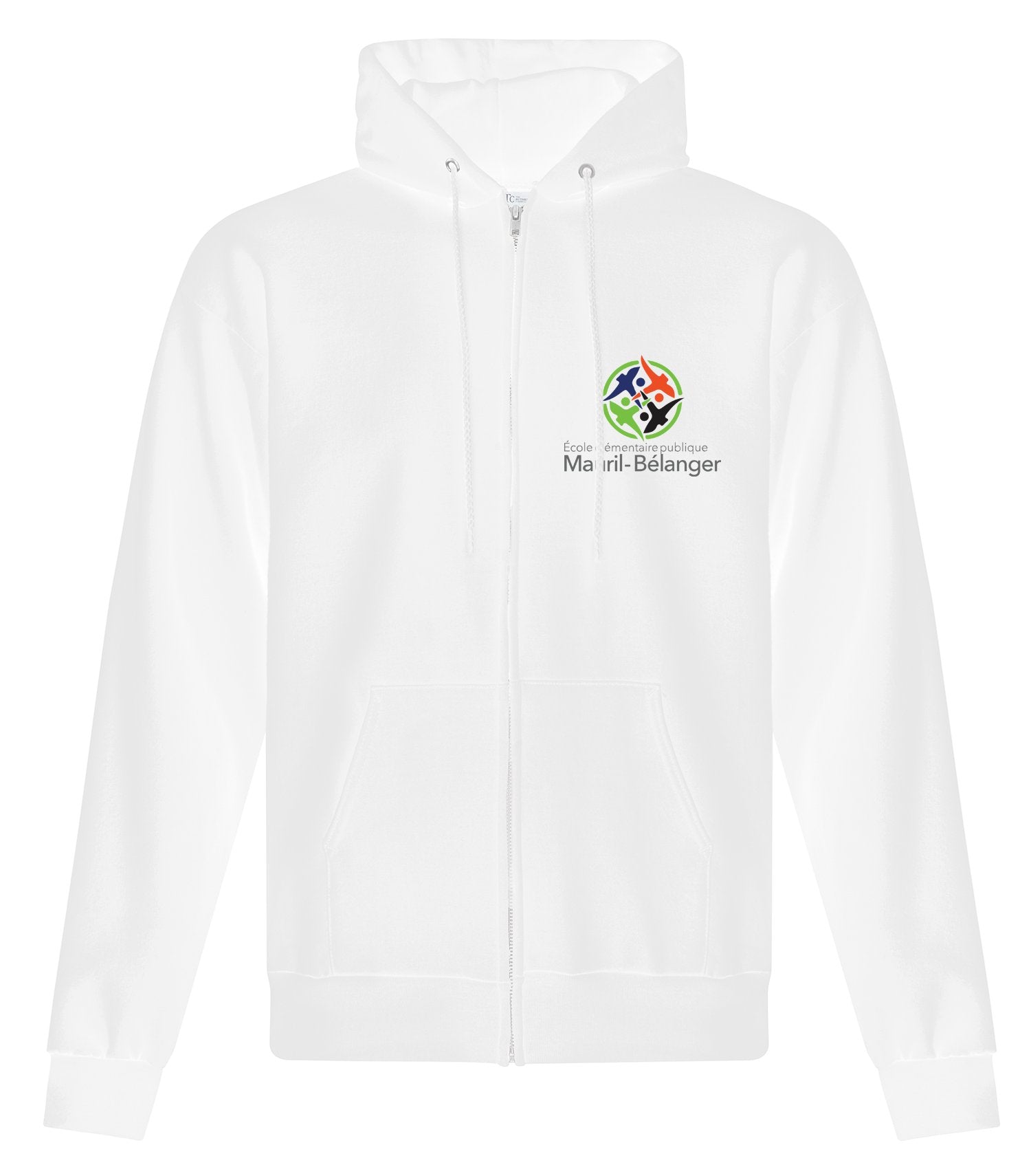 Unisex Everyday Fleece Full Zip Hooded Sweatshirt.