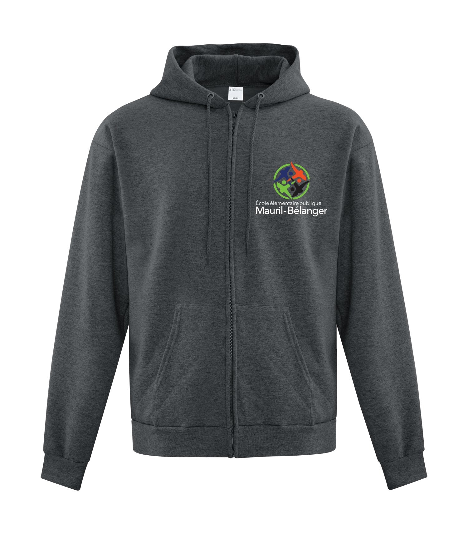 Unisex Everyday Fleece Full Zip Hooded Sweatshirt.
