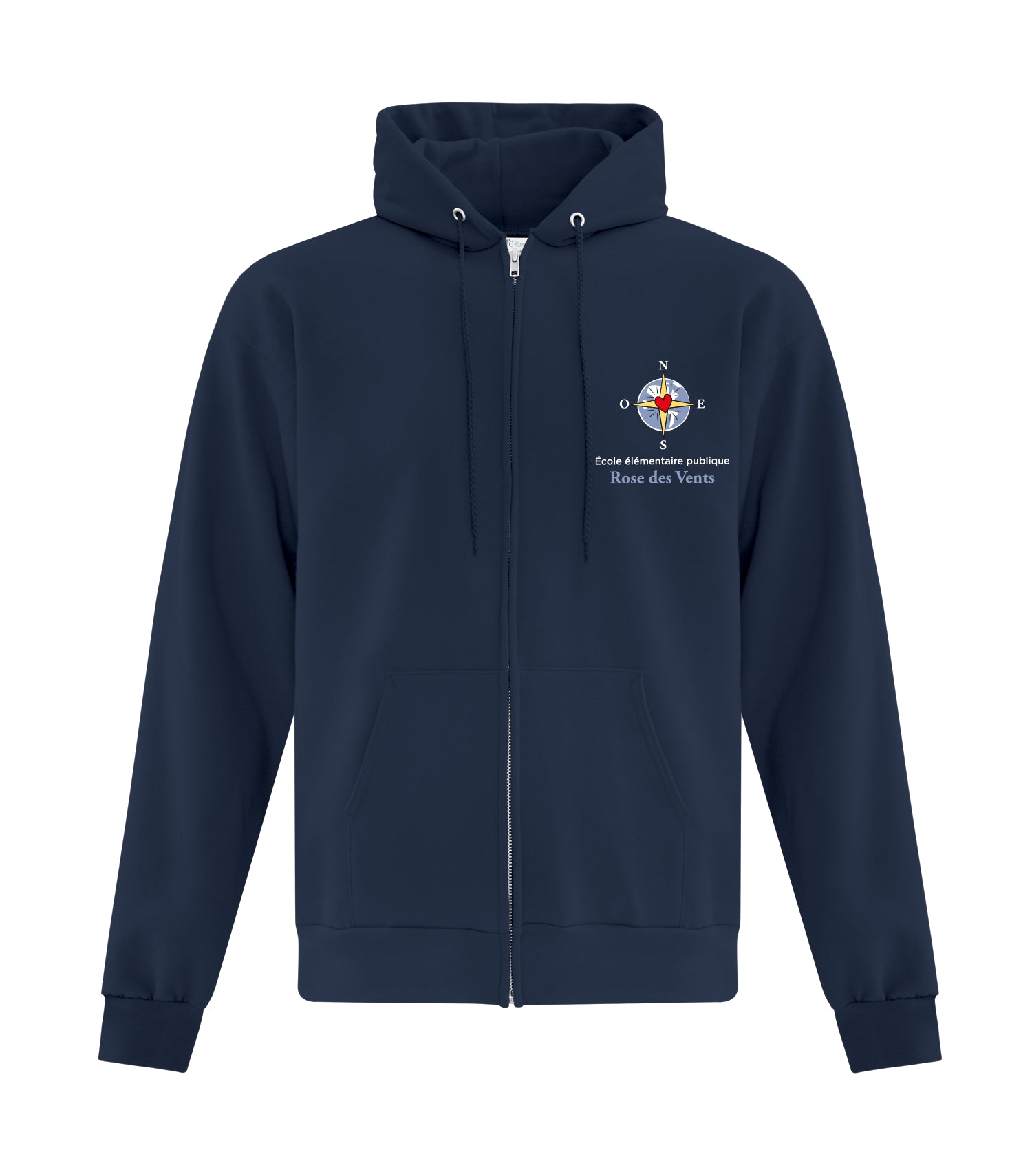 Sweat-shirt à capuche zippé en polaire 50/50 pour jeunes
