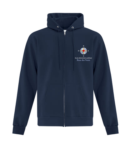 Sweat-shirt à capuche zippé en polaire 50/50 pour jeunes