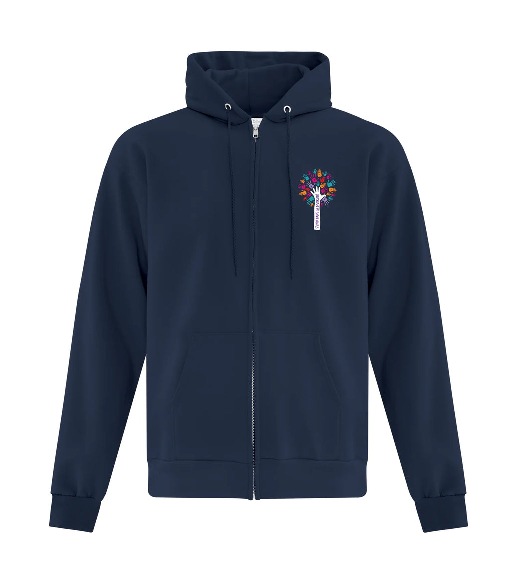 FLEECE FULL ZIP HOODED SWEATSHIRT