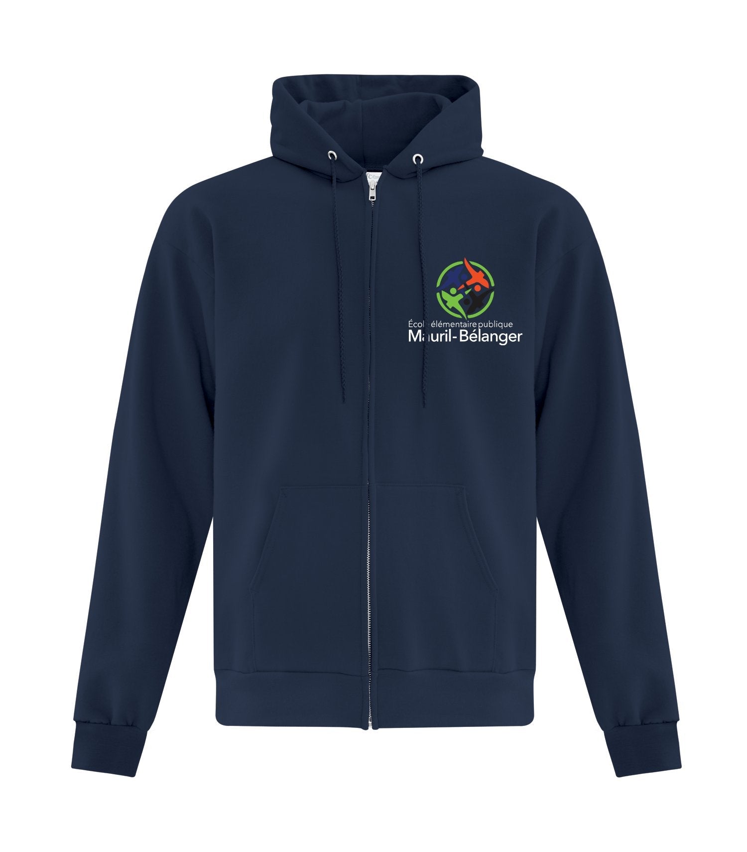 Unisex Everyday Fleece Full Zip Hooded Sweatshirt.
