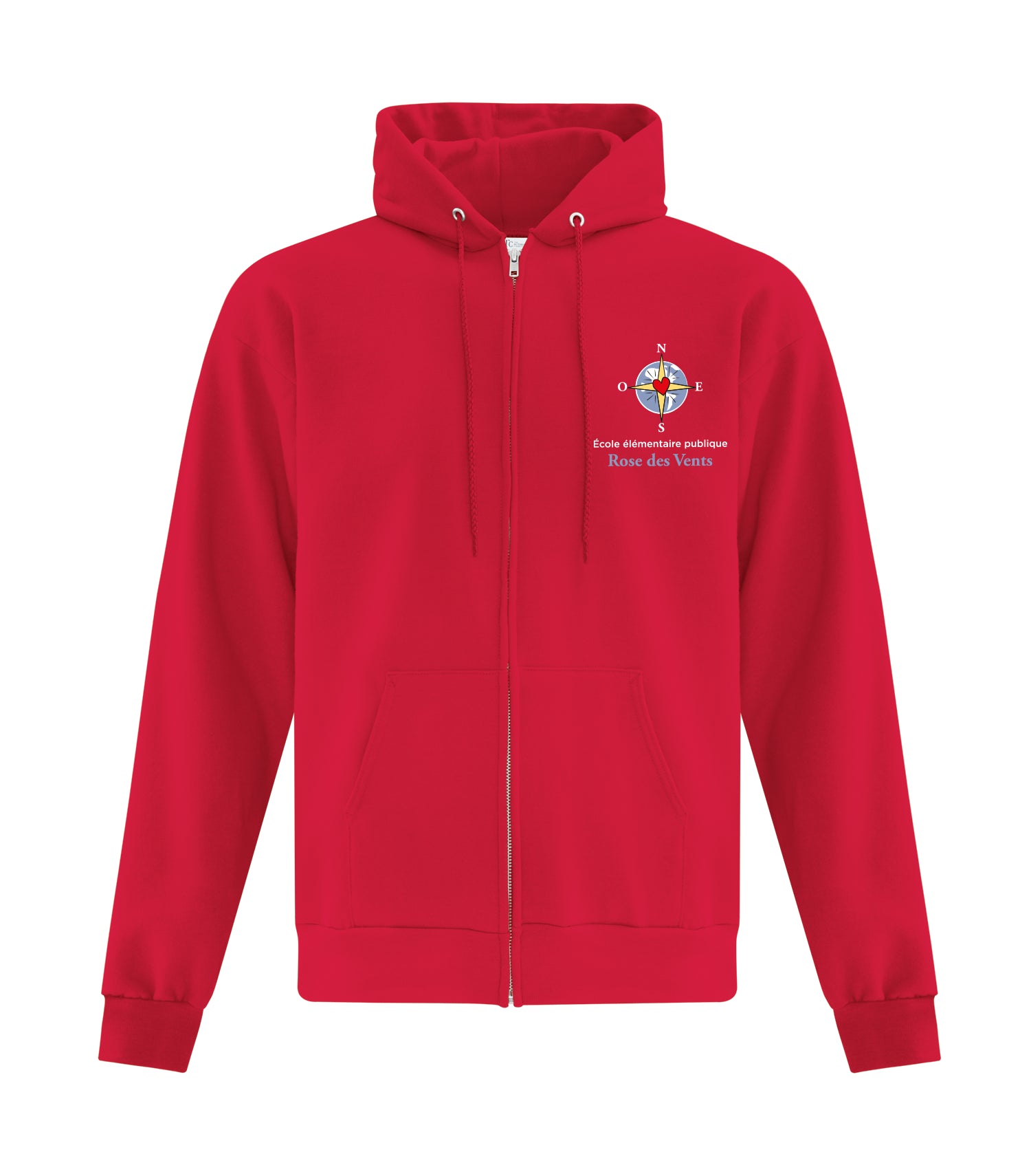 Sweat-shirt à capuche zippé en polaire 50/50 pour jeunes