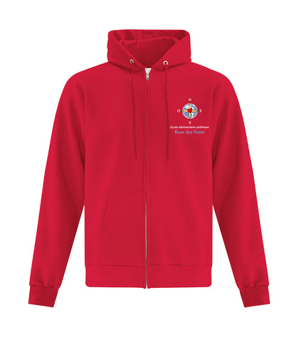 Sweat-shirt à capuche zippé en polaire 50/50 pour jeunes