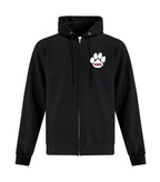 SWEAT-SHIRT À CAPUCHE FERMÉ EN POLAIRE POUR ENFANTS - MOTIF PATTE
