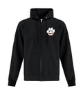 SWEAT-SHIRT À CAPUCHE POLAIRE UNISEXE AVEC FERMETURE ÉCLAIR INTÉGRALE - MOTIF PATTE